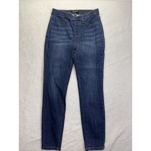 Judy Blue Pull On Skinny Dark Wash Jeans Women's Size 7/28 Denim Designer Fitted